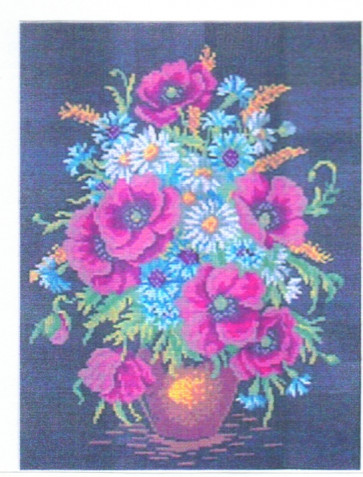 MILLER Gobelin "Blumenmotiv"  ca.18x24