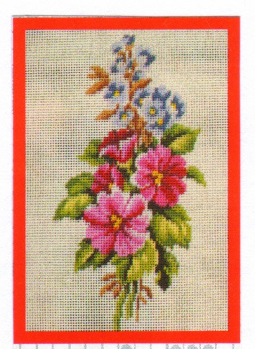 MILLER Gobelin "Blumen"   ca.22x32