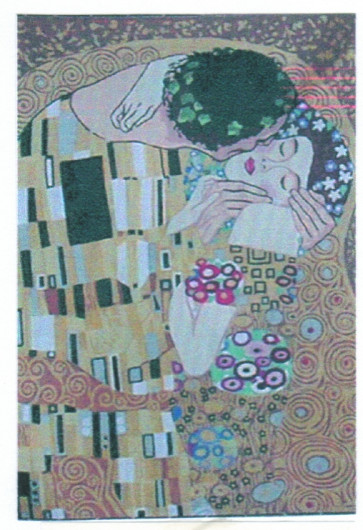 MILLER Gobelin  Klimt: "Der Kuss"  ca.45x60