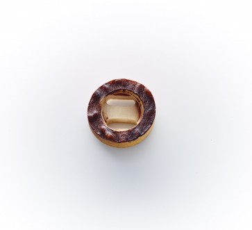 20mm Lederhos-Schlitzknopf echt Hirschhorn