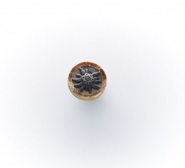 20mm Hirschhornknopf echt,m.Edelw.