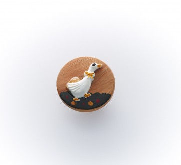 18mm Echt-Holzknopf mit Ente *