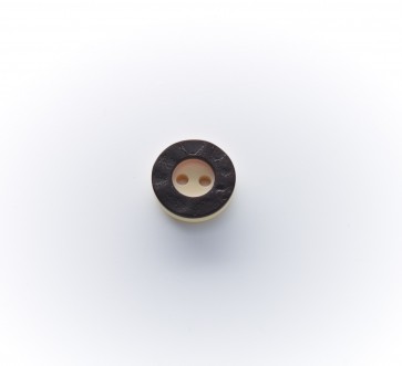 15mm Knopf Hirschhornimitat 2-loch *