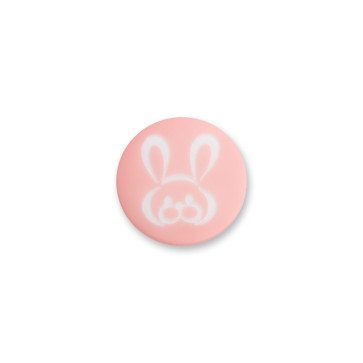 15mm Kinderknopf Polyest. "Hase", Laser, gef.