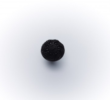 15mm Jet-Trachtenknopf Blume, schw