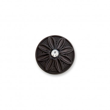 15mm Straßknopf galv. schw. m.Öse