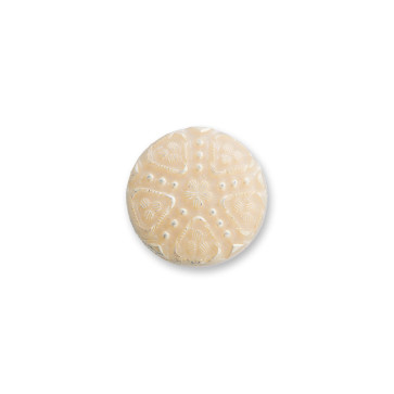 15mm Knopf Polyest.perlé m.Öse,gef*