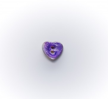 15mm Kinder Glitter-Herz , 2-loch