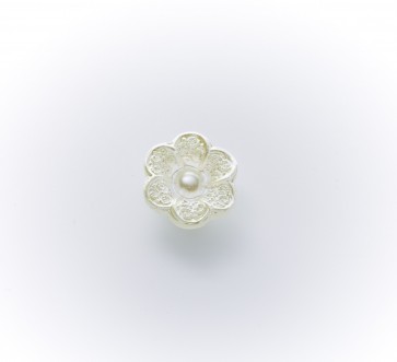 14mm Blusenknopf Blume, Glas AVK *