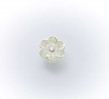 23mm Blusenknopf Blume, Glas AVK *