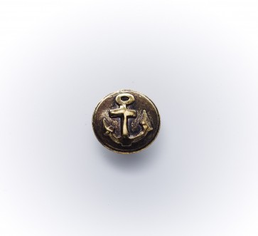 19mm Ankerknopf m.Öse, Metall, gold