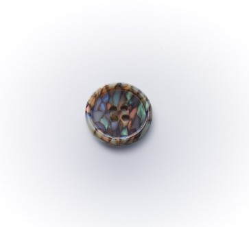 15mm Knopf Polyester, materialgefärbt 4-loch*