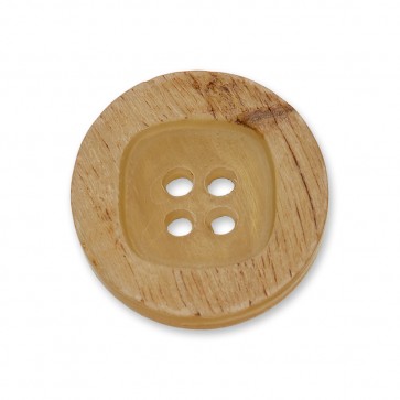 27mm Knopf Horn natur, 4-loch
