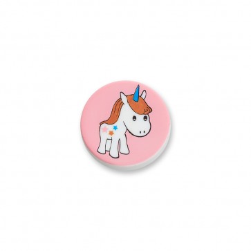 17mm Kinderknopf Einhorn m.Öse