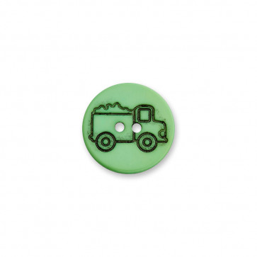 15mm Kinderknopf Lastauto, 2-loch