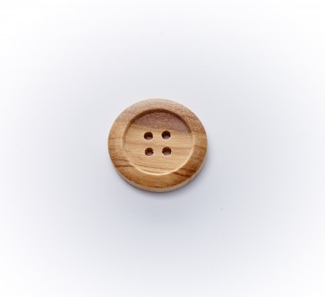 22mm Knopf echt Holz, 4-loch