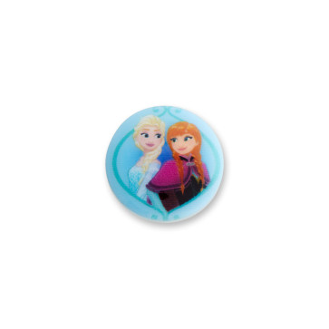 Lizenzknopf Anna & Elsa - 15mm (6 Stk.)