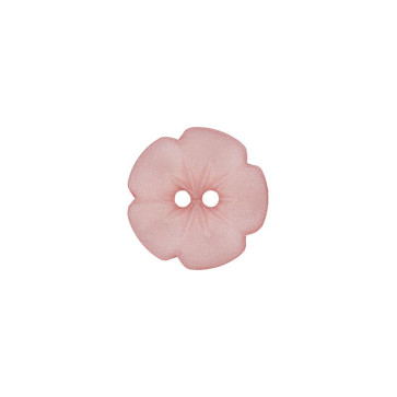 Union Knopf Poly.-Knopf 2- Loch Blume 15mm 40St