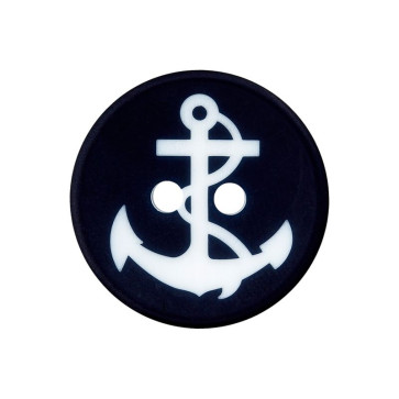 Union Knopf Poly.-Knopf 2-Loch Anker 15mm 25St