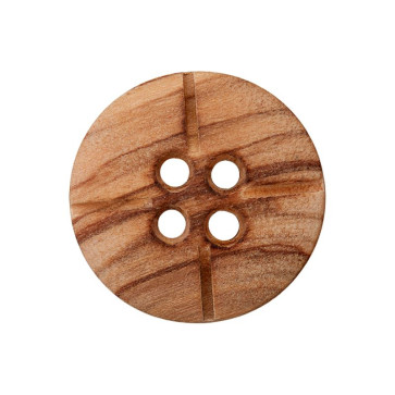 Union Knopf Holzknopf 4-Loch 23mm 20St