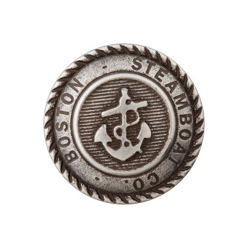 Union Knopf Poly-Knopf metallis.Öse 20mm 18St