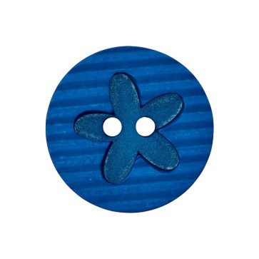 Union Knopf Poly.-Knopf 2-Loch Blume 20mm 20St