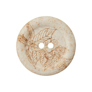 Union Knopf Poly.-Kn. 2-Loch recycelt 23mm creme20St