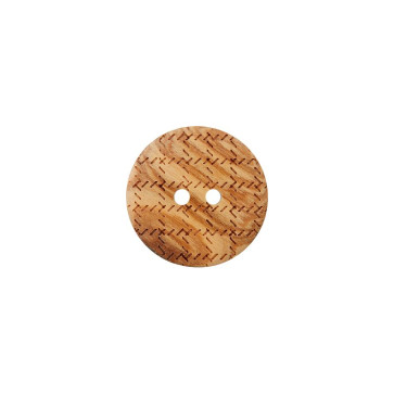 Union Knopf Holzknopf 2-Loch 18mm hell 30St