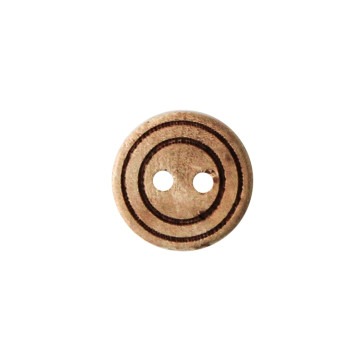 Union Knopf Holz Kn 4L Logo Striche 10mm - 30St