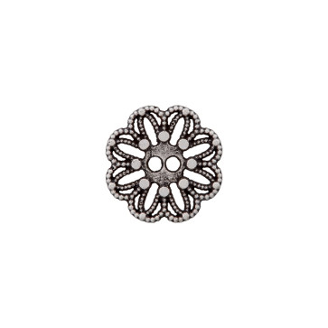 Union Knopf Metall Kn 2L Blume 15mm - 25St