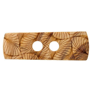 Union Knopf Holzknebel 2L gelasert 35mm - 15St