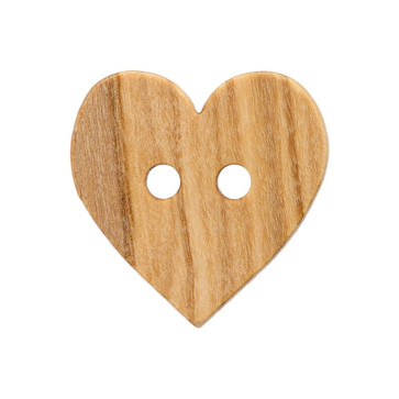 Union Knopf Holz Kn 2L Herz 20mm - 20St