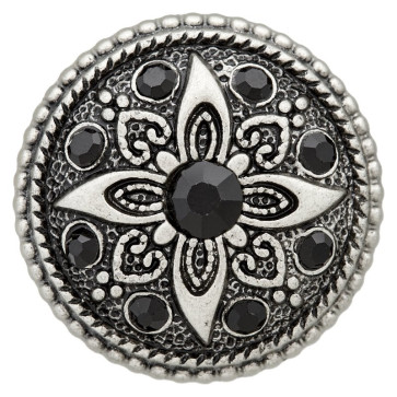 Union Knopf PL/Strass Kn metallis.Öse 30mm - 10St