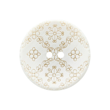 Union Knopf Poly Kn 2L Floral 20mm - 25St