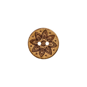 Union Knopf Kokos Kn 2L 18mm Blume - 25St