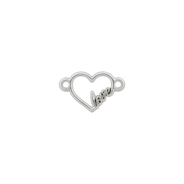 Union Knopf Metallzierteil Love 13mm - 25St