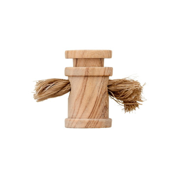 Union Knopf Kordelstopper Holz 21mm Durchlass 5mm - 20St