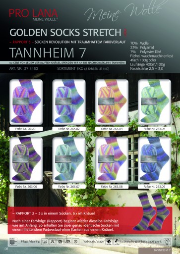 PRO LANA Golden Socks Tannheim 7 Stretch  10x100g
