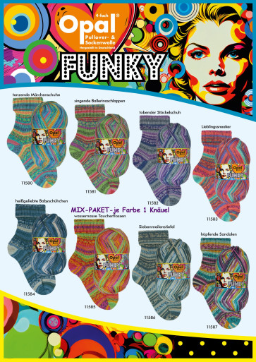 Opal Funky 4-fach (8x1Knäuel)