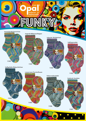 Opal Funky 4-fach Sortiment