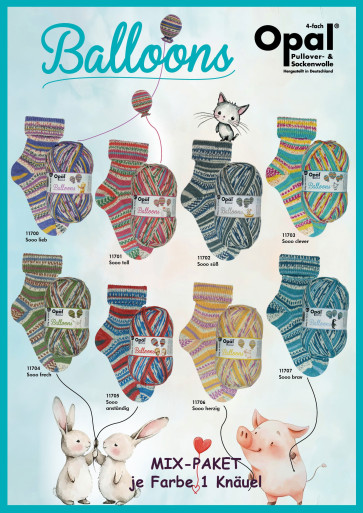 Opal Balloons 4-fach (8x1Knäuel)