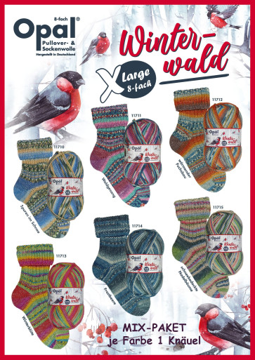 Opal XLarge Winterwald  8-fach (6x1Knäuel)