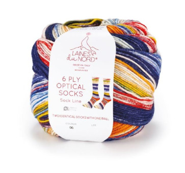 LAINES DU NORD Optical Socks 6 Ply - 5x150g