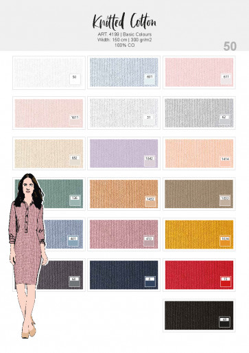 Stoff Tr. F24 Knitted cotton plain colours  150cm