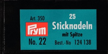 Prym Sticknadeln mit Sp. ST 22 0,90 x 40 mm silberfarbig