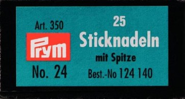 Prym Sticknadeln mit Sp. ST 24 0,80 x 37 mm silberfarbig