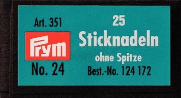 Prym Sticknadeln ohne Sp. ST 24 0,80 x 37 mm silberfarbig