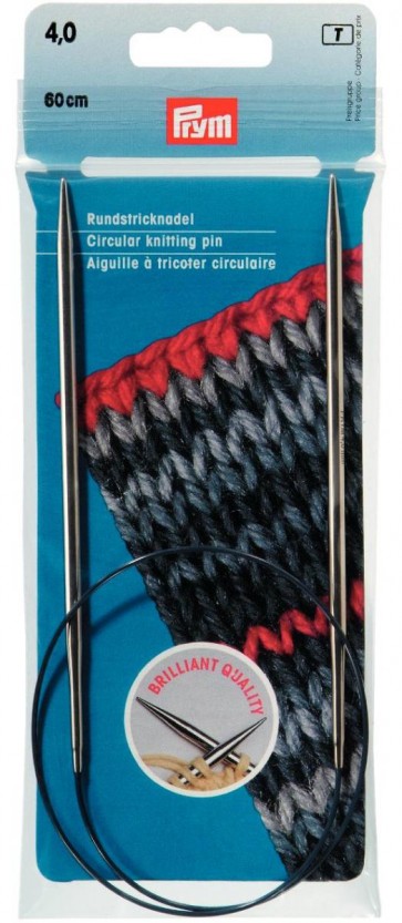 Prym Rundstricknadeln MS 40 cm 10,00 mm silberfarbig