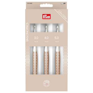 Prym Wollhäkel-Ndl Ergo. Set Taupe 3,4,5mm