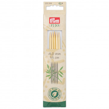 Prym Strumpfstricknadeln BAMBUS 15 cm 4,00 mm